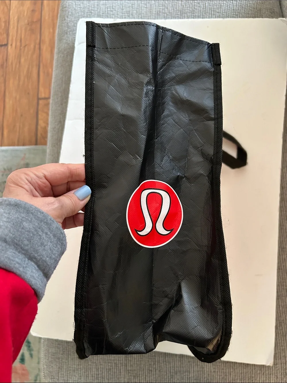 Lululemon Red Graphic manifestos Tote Bag in French large size tote